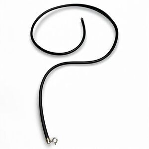 22” Black Cord Necklace - Unisex | 925 Silver Clasp | Minimalist | Great…